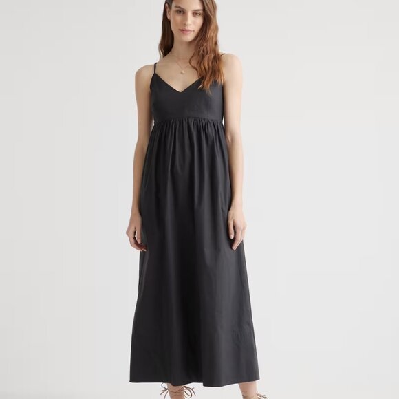 Quince - 100% Organic Cotton Sleeveless Maxi Dress in Black - Picture 1 of 9